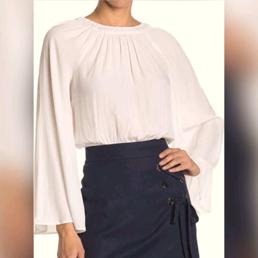 Ramy Brook Candace Bell Sleeve Smocked Hem